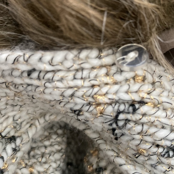 Lane Bryant Button-up Removable Fur Sweater Cardigan - Picture 11 of 12